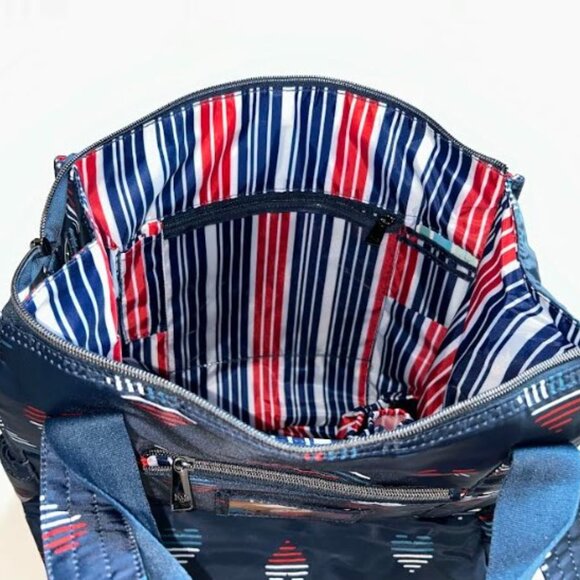 Lug Kerstin Lindquist Baby Yacht Carry-All Zip-Top Tote Hearts Liberty - Picture 10 of 13